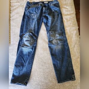 Mens RAW G-Star Restored Denim 5620 Moto Jeans 34x32
